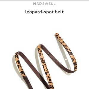 Calf hair and leather leopard print Madewell belt